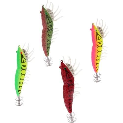 Lovoski Glow In Dark Squid Lure Hook 3D Eye Cuttlefish Shrimp Fishing Lure