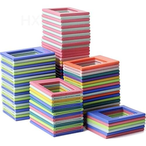 Mini Film Photo Frame, Colorful Double Sided Baby Funny toys Magnetic Fridge Picture Frame, Magnets Childrens Artwork Frames