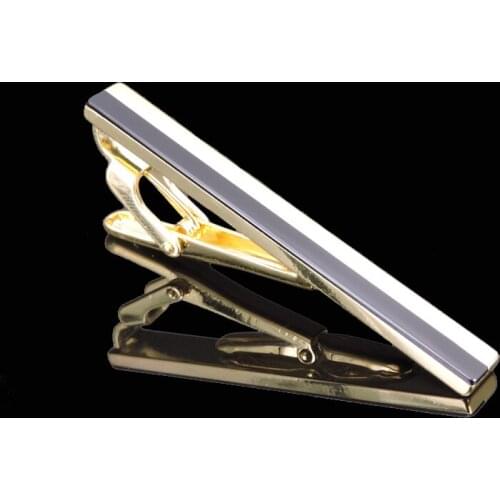 Mens tie clip luxury mens business shirt brand enamel gold tie clip French Wedding Shirt Tie Clip