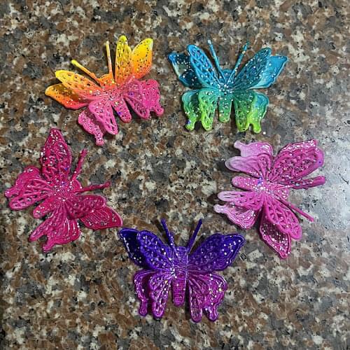 Pack of 10 Assorted Colors 2" Plastic Butterfly Wedding Party Table Scatter Scrapbook Craft Card Decoration
