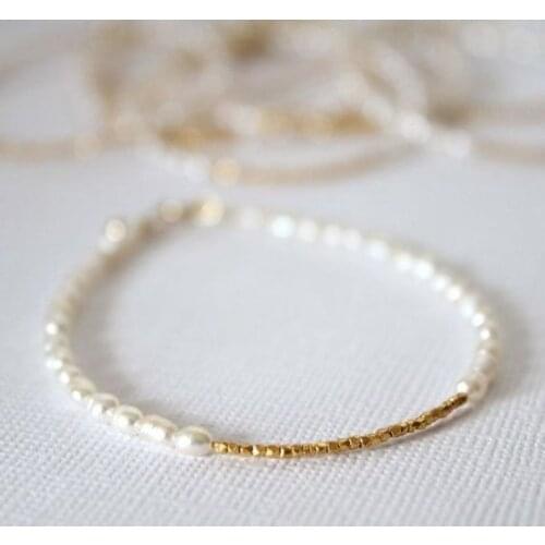 Real Pearl intermediate lunar Bracelet (Culture Cultivation is not)