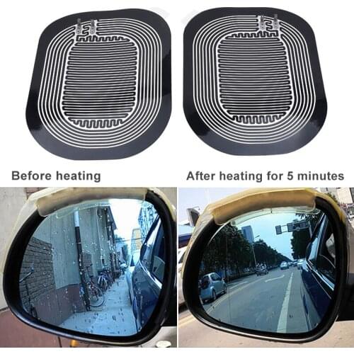 NEW-DC 12V Car Side Wing Mirror Heating Pad Universal Rearview Mirror Mist Demister Quick Warm Mirrors Defogger