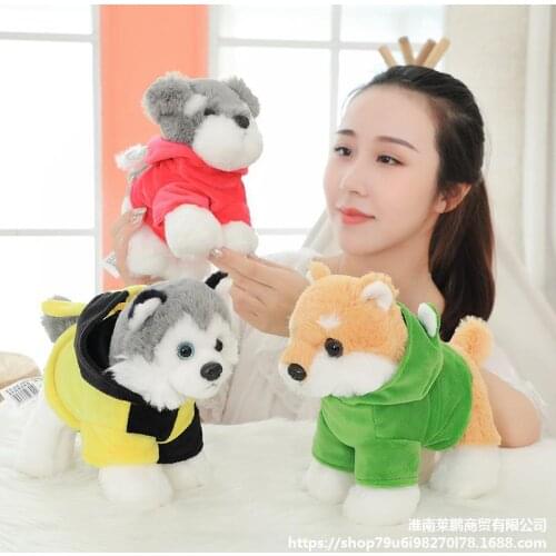 New hot cute soft pretty dog Simulation Husky Schnauzer lovely 20cm lifelike favorite Obedient doll birthday gift for kid