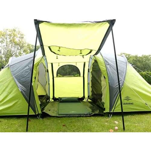 4 Person Outdoor Camping Family Self-Driving Tour Rainproof UV-Proof Suit Two Bedrooms And One Living Room Oversized Tent