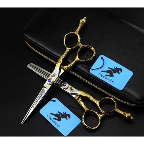 6" Crown Japan 440C Hairdressing Scissors Professional Barber Scissor Hair Cutting Scissors Set Salon Hair Cut Hot Shears