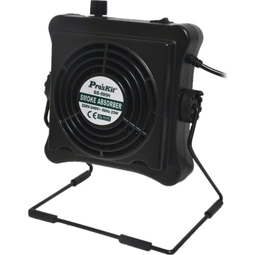 Proskit SS-595H Soldering Iron Welding Smoke Absorber Fume Extractor Air Filter Smoke Fan Tools For BGA Soldering Rework