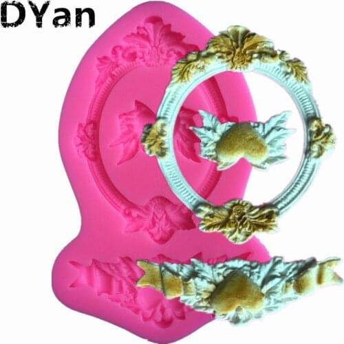Love Heart Frame Silicone Cake Mold Garland Fondant Cake Decorating Tools Cupcake Candy Chocolate Gumpaste Moulds A1204