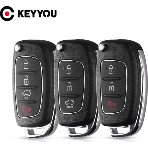 KEYYOU Replacement Remote Car Key Fob Case For Hyundai IX35 i20 IX45 HB20 SANTA FE Accent Uncut Blade Key Shell TOY40 Blade