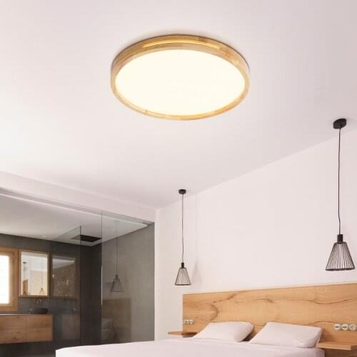 Nordic Modern Minimalist LED Ceiling Lamp Hollow-carved Design Log Round Square Bedroom Living Room Study Dining Room Lighting