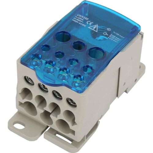 UKK-250A Din Rail Terminal Block Distribution Box Universal Power Junction Box Universal Electric Wire Connector