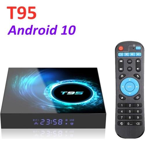 2021 New Android 10 Tv Box T95 Media Player 4GB RAM 128GB ROM WiFi 6K HD OTT Box Allwiwer H616 T95 Android Tv Set Top