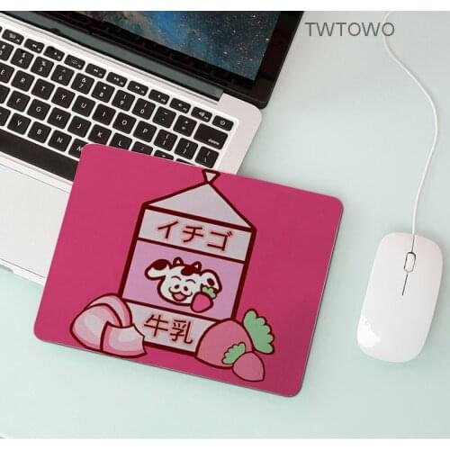 Top Quality Japanese Kawaii Strawberry Milk Made Desktop Game Mat Mousepad Top Selling Wholesale