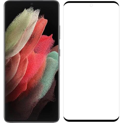 Tempered Film For Samsung Galaxy S21 Ultra Plus Screen Protector 3D Curved Full Glass For Galaxy S21FE S21Ultra S21Plus S21