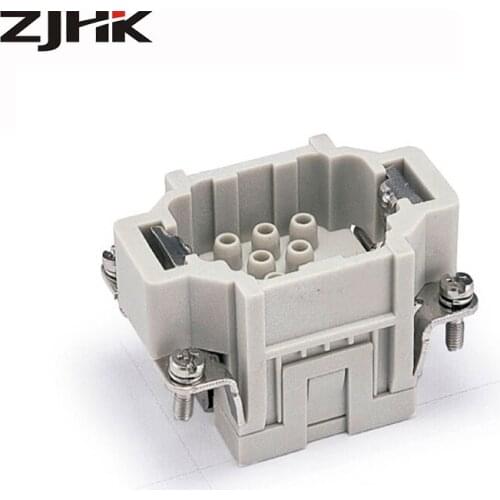 ZJHK HDC HEE-10/18/32/46/64/92 Pin Male Female Electrical Cable Heavy Duty Industrial Connector Insert and Retangle Plug Core