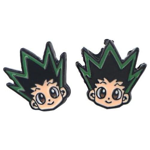 1 Pair Fashion Anime Hunter X Hunter GON FREECSSE Earrings Ear Studs Earrings for Women Girls Metal Earring Figrue Toys Gifts
