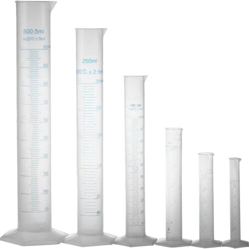 10 25 50 100 250 500ml graduated cylinder to measure students Laboratory DIY 6 pcs