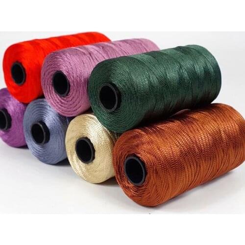 100g Fiber Yarn Hand Crochet Ice silk thread Handmade Bag Hat Fashion Summer Ribbon Rope for Handknitting Hat Yarn