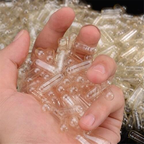1000Pcs Empty Gelatin Capsule Gelatin Capsule Empty Hard Gelatin Capsule Clear Kosher Gel For Medicine Pills Refill Storage