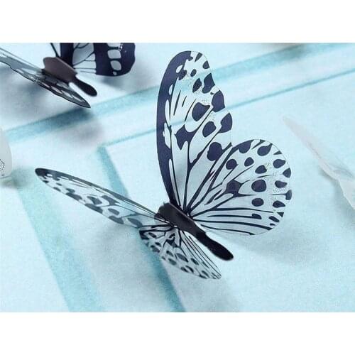36Pcs 3D Wall Sticker Black White Butterfly Sticker Art Decal Mural Stickers Home Decoration Sticker dekoracje do pokoju L1010