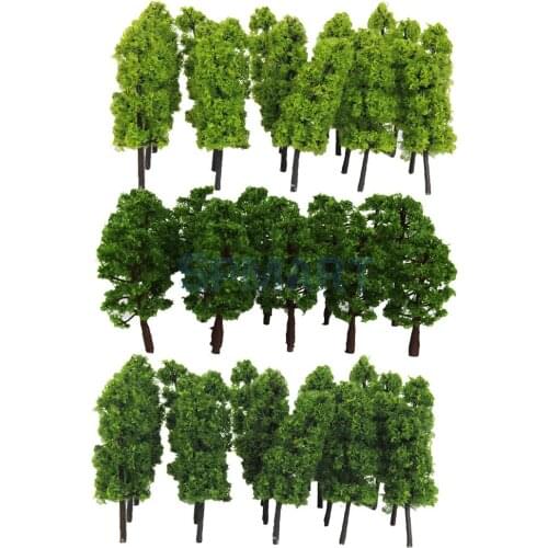 40x Green Tree Model Layout 7.7cm 8cm for 1/150 RR Diorama Architecture Landscape