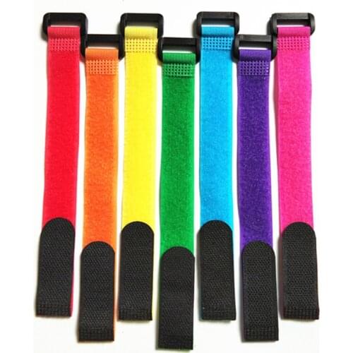 5Pcs 25cm Fishing Rod Tie Holder Strap Suspenders Fastener Hook Loop Ties Fishing Rod Strapping Velcro Outdoor Fishing Gadget