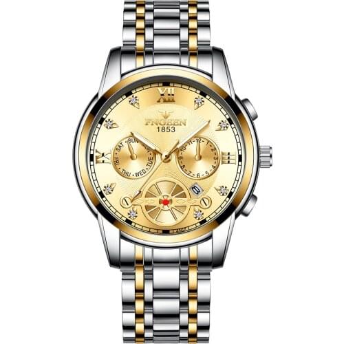 Top Brand Luxury Quartz Watch for Men Calendar Stainless Steel Waterproof Watches Casual Male Wrsitwatch Clock Relogio Masculino