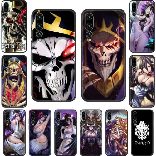 Anime Overlord Phone case For Huawei P 8 10 20 30 Smart Plus 2019 Z Lite Pro 2017 2019 black fashion cell cover luxury shell