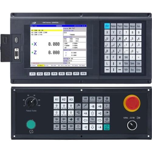 Economical Two Axis cnc Controller for Lathe machine with ATC G-code 5MHz customized logo screen