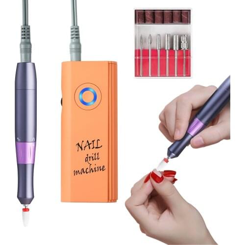 Electric Manicure Drill Rechargable Nail Drill Machine Electric Nail File Gel Polish Remover Cutter For Manicure Pedicure Tools