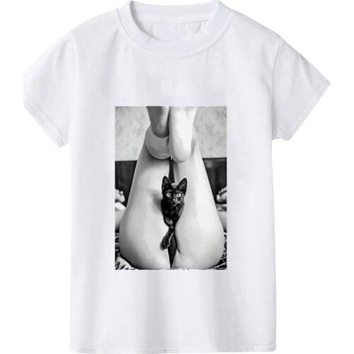 Pussy Cat Legs Girl Men T shirt Funny Slogan Birthday Gift Animal Summer 3X Cool Casual pride t shirt men Unisex tshirt