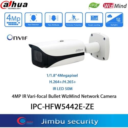 Dahua 4MP IP Camera IPC-HFW5442E-ZE 2.7-12mm ePOE IR50M Micro SD memory IP67 IR Vari-focal Bullet WizMind Network Camera