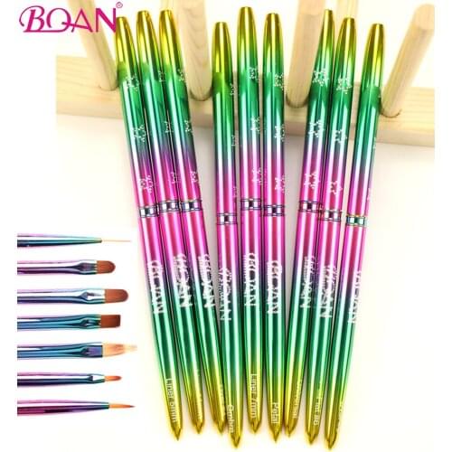 BQAN 1 PC Nail Art Brush UV Gel Brush For Manicure Acrylic Extension Brush For Nail Polish Drawing Painting Brush Manicure Tools