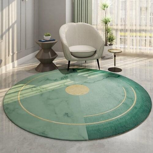 Round carpet Nordic modern simple hanging basket mat floor mat Computer Swivel chair mat bedroom luxury bedside blanket washable