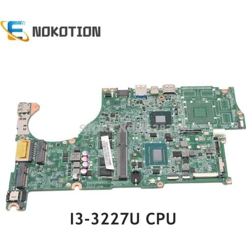 NOKOTION DA0ZQKMB8E0 NBMA311007 NB.MA311.007 For Acer aspire V5-572 Laptop motherboard SR0XF I3-3227U CPU DDR3 full test