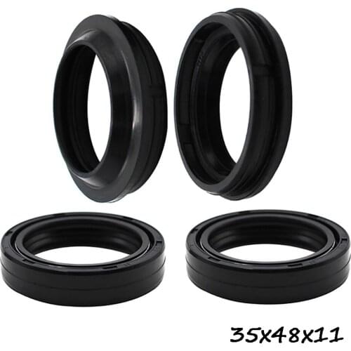 Motorcycle 35x48x11mm Front Fork Damper Oil Seal Dust Seal Shock Absorber For DR125/S GN400 GR650 YZ100 TZ250 S400/R XS500