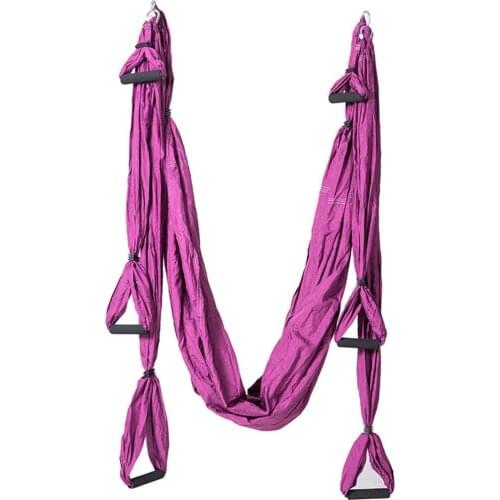 Max 200kg Handles Anti-gravity Aerial Yoga Ceiling Hammock Flying Swing Trapeze Yoga Inversion Device Home GYM Hanging Belt