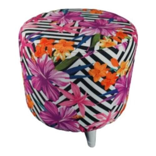 Solution Furniture Puff Pink Flower Pattern Wood Skeleton 32 Density Sponge Covered With Quality Material New Fast Shipping