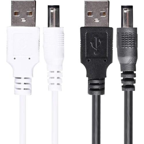 USB Male to DC 5.5x2.1 mm DC5V Power Supply Socket Line Charging Adapter Connector Cable