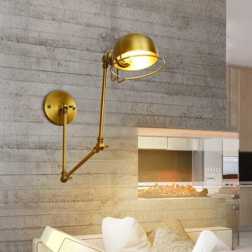 RH loft wall lamp mechanical arm france Jielde wall lamp reminisced retractable double vintage,folding rod