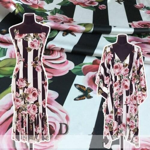Rose stretch satin fabric meter brand dress childrens clothing polyester fabric handmade DIY fabric wholesale polyester cloth