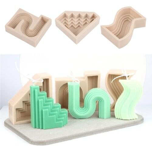 Silicone Candle Molds for Candle Making, Irregular Resin Molds for Aromatherapy DIY Casting Epoxy Mold for Resin, Soap Making