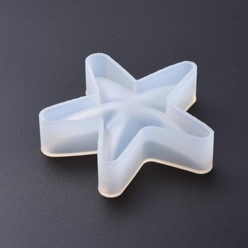 5pcs Sea Stars Silicone Molds Epoxy Resin Charms Mould for Jewelry Making Necklace Pendants DIY Tools Supplies 85*60*20mm
