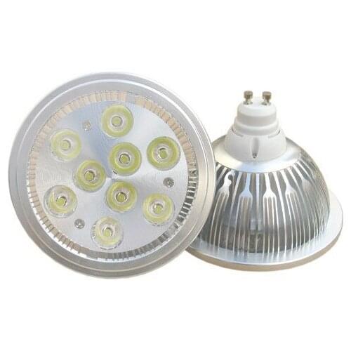 9W GU10 AR111 LED spotlight AC85-265V lamps high power led bead White/Warm white indoor lights