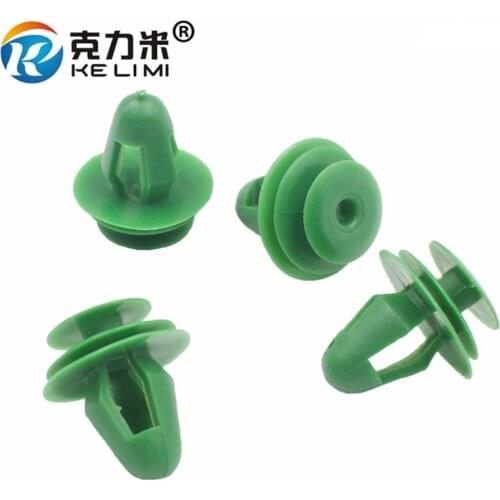 KE LI MI Door Panel Garnish Retainers Universal 9mm Door Trim Panel Clips Fastener Green Car Interior Accessories