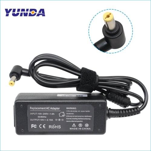19V 2.15A 40W AC Laptop Adapter Charger For Aspire One V3 V5 E3 E5 R3 722 725 756 522 533 V5-121 V5-122p V5-123 5.5mm*1.7mm