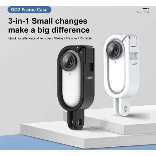For Insta 360 Go2 Sport Camera Frame Case Protection Frame 1/4 Screw Mount Bracket Cameras Expansion Anti Falling Adapter Frame