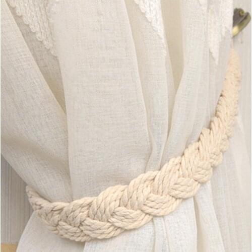 1 Set Tieback Exquisite Stylish Cotton Flax Creative Twisted Curtain Tieback for bedroom
