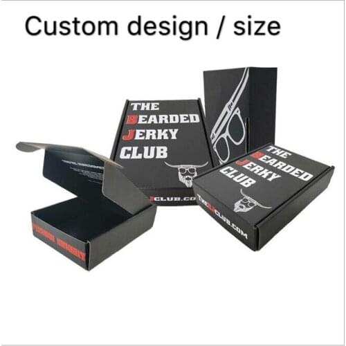 100PCS/lot custom boxes design size kraft box package carton gift box Wigs blank 3layer corrugated box customized printed logo