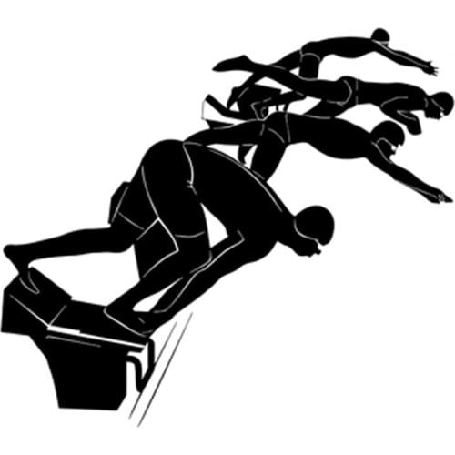 16.3CM*14.4CM Fashion Swim Sports Car Stickers Vinyl Decal Silhouette Decor S9-0683