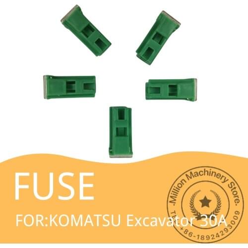 5 pcs Excavator Fuse for KOMATSU Standard Blade Fuse 30A Square Interpolated Insurance Chip